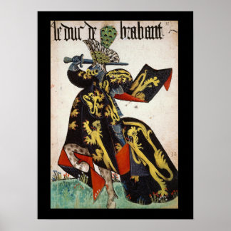 Poster médiéval du Chevalier