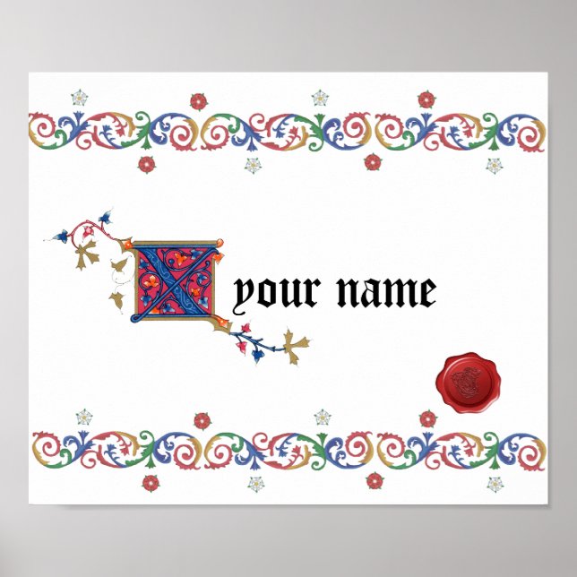 Poster médiéval X (Devant)