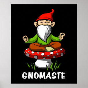 Poster Méditation de gnome de jardin de yoga de zen de