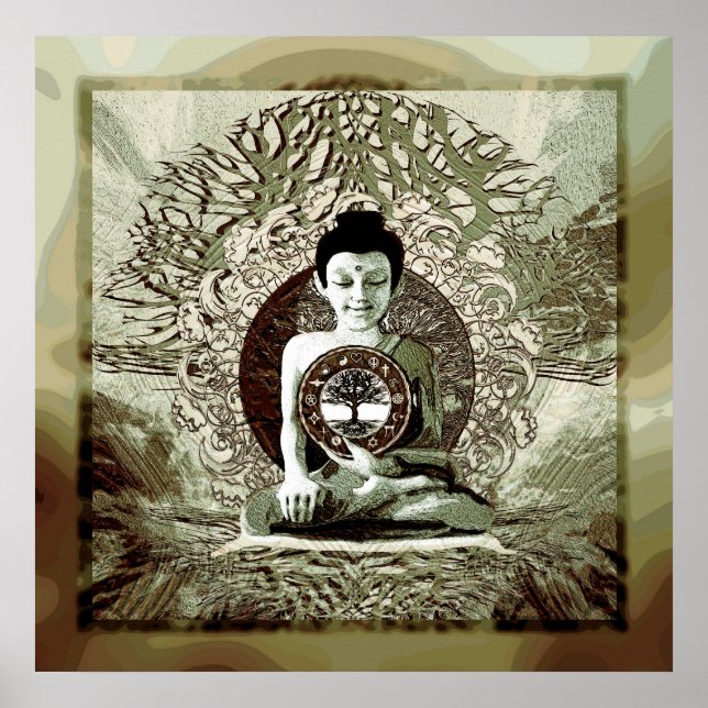 Poster Méditation de la paix Religions du monde (Devant)