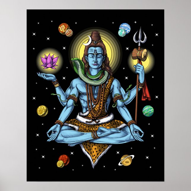 Poster Méditation de Shiva (Devant)