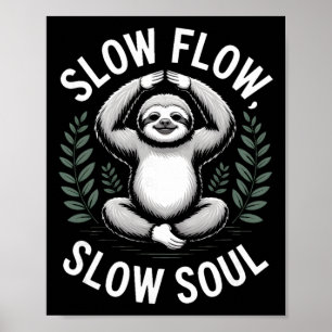 Poster Méditation de yoga lent flux âme paresseuse