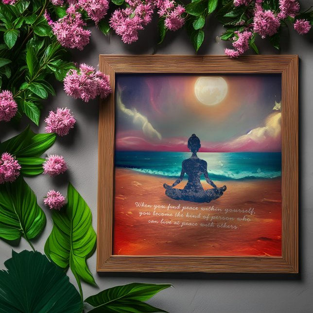 Poster Méditation de Yoga pacifique au clair de lune Cita (Créateur téléchargé)