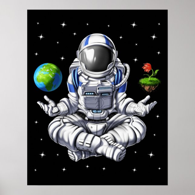 Poster Méditation des astronautes spatiaux (Devant)