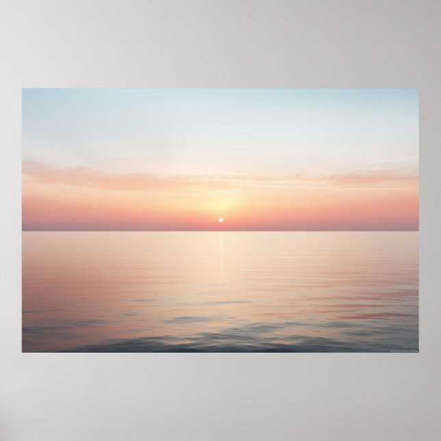 Poster Méditation du paysage marin Serene Tranquille (Devant)