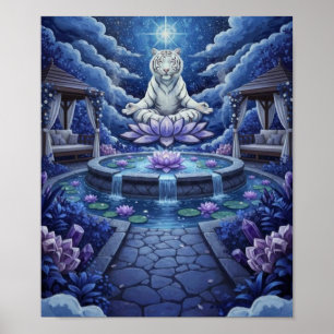 Poster Méditation du Tigre Blanc