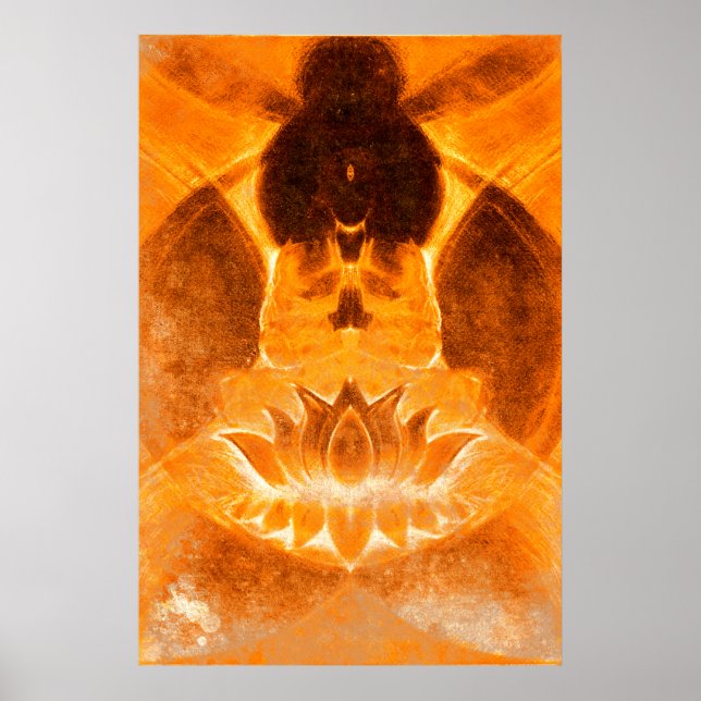 Poster Méditation Lotus Print (Devant)