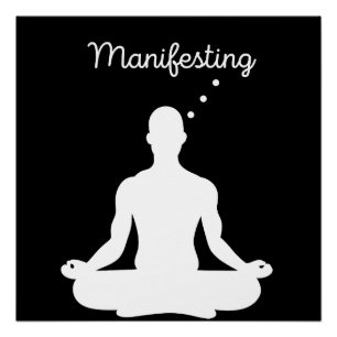 Poster Méditation manifeste Visuel pour les vibrations po