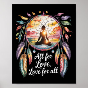 Poster Méditation spirituelle du chakra de yoga