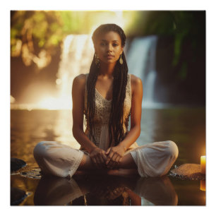 POSTER MÉDITATION - YOGA - BIEN-ÊTRE - CARPE DIEM