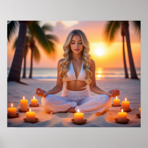 POSTER MÉDITATION - YOGA - BIEN-ÊTRE - CARPE DIEM