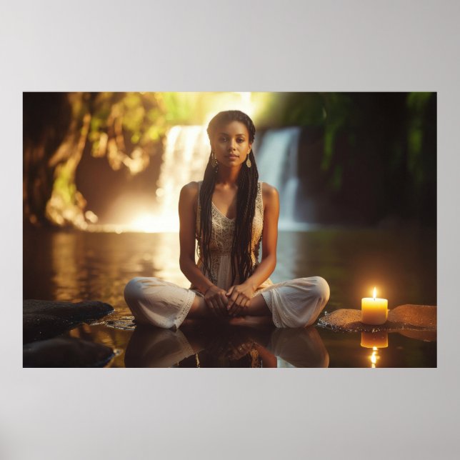 POSTER MEDITATION - YOGA - WELLNESS - CARPE DIEM (Devant)