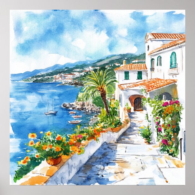 Poster Mediterranean Summer (Devant)