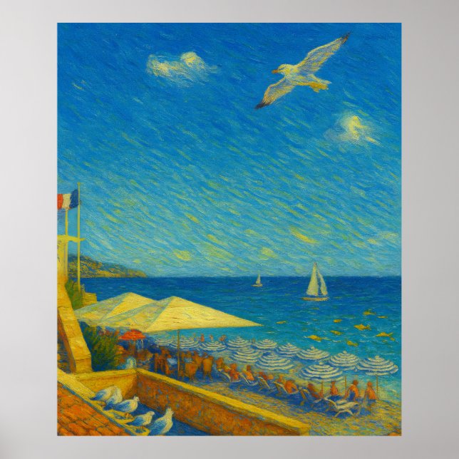 Poster #MediterraneanArt #Cityscape #UrbanArt #TravelPost (Devant)