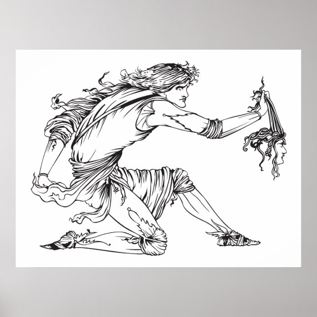 Poster Medusa Aubrey Beardsley (Devant)