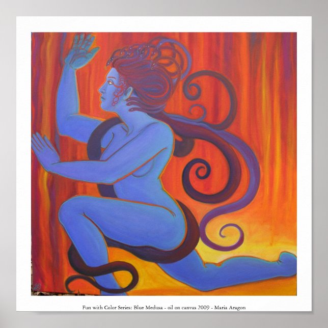 Poster Medusa bleue (Devant)