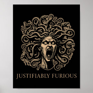 Poster Méduse à juste titre furieuse Mythologie grecque F