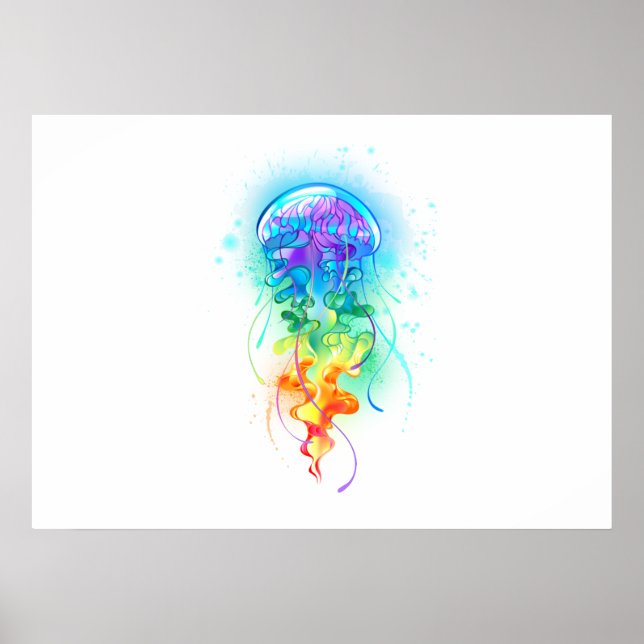 Poster Méduse arc-en-ciel (Devant)