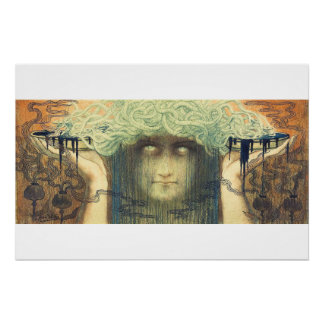 Poster Méduse par Jean Delville, 1893