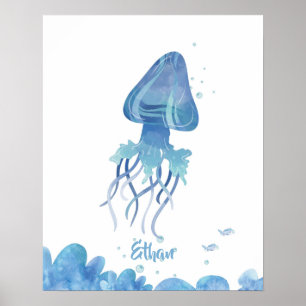 Poster Méduse Sérénité Personnalisable