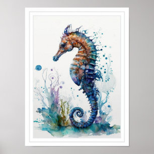 Poster - Meereswelt des Seepferds unter Meer