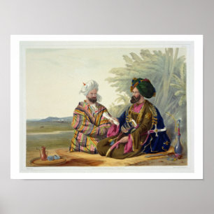 Poster Meerz Fyze, un Oosbeg Elchee ou ambassadeur, assie
