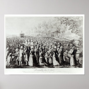 Poster Meeting in the Desert, engraved by L. Bellotti