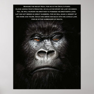 Poster Méfiez-vous de l'Homme-Bête...
