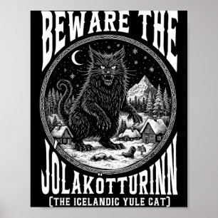 Poster Méfiez-vous du chat de Noël Jolakotturinn islandai