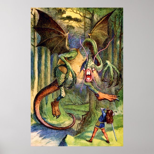Poster Méfiez-vous du Jabberwocky, mon fils (Devant)