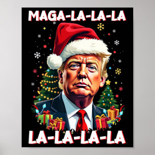 Poster Mega La La Donald Trump Potus 47 Mauvais Noël