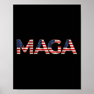 Poster Mega Usa Lettres Drapeau 4 juillet 2024 Président