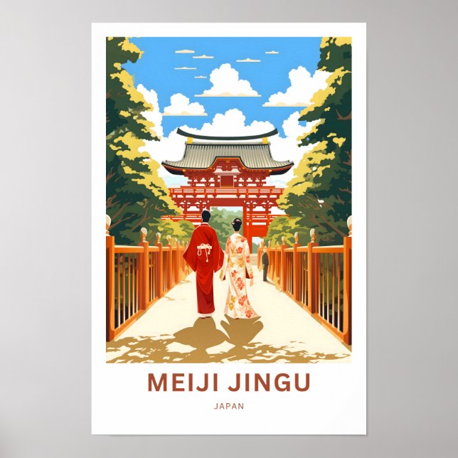Poster Meiji Jingu Japon Imprimer (Devant)