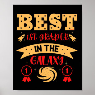 Poster MEILLEUR 1ER NIVEAU DANS LA GALAXIE drôle mignon