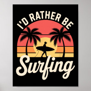 Poster Meilleur art de surf pour hommes femmes surfeur su