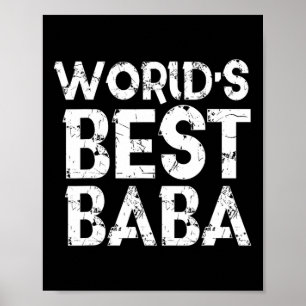 Poster Meilleur cadeau de Fête des pères Baba Monde Papa 
