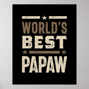 Poster Meilleur cadeau Papaw Grand-pa au monde pour homme