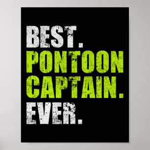 Poster Meilleur capitaine de ponton jamais drôle de batea