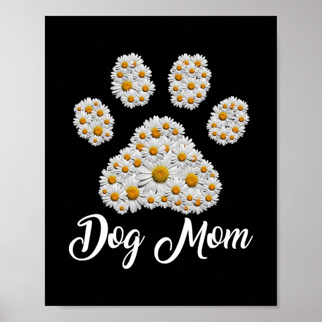 Poster Meilleur chien maman Jour de la marmite chien Paw  (Devant)