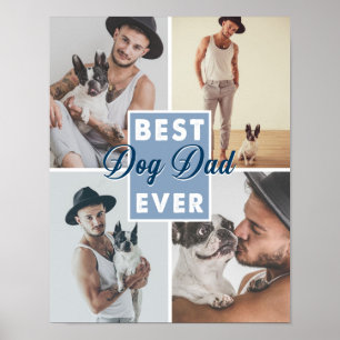 Poster Meilleur Chien Papa Jamais Fête des pères Meilleur