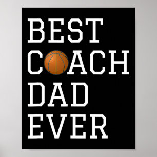 Poster Meilleur Coach Bysketbyll Papa Ever Coaching Pères