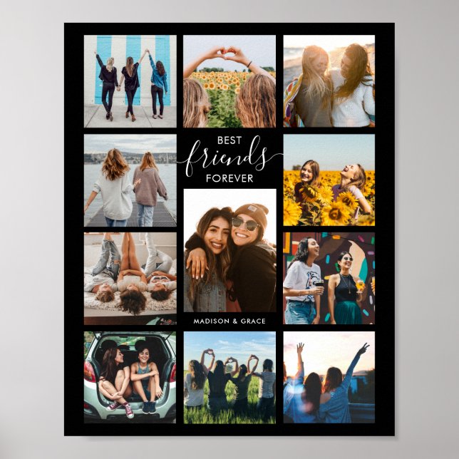 Poster Meilleur Collage photo des amis pour toujours (Devant)