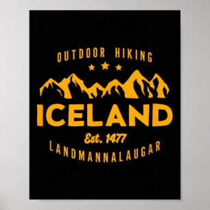 Poster Meilleur Cool Islande Islande Randonnée Landmannal