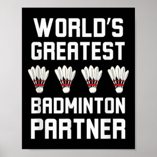 Poster Meilleur Cool partenaire de Badminton dans le mond