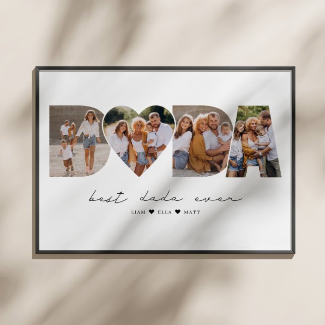 Poster Meilleur Dada Ever 4 Collage photo Première Fête d (Créateur téléchargé)