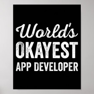 Poster Meilleur développeur d'applications au monde ok bl
