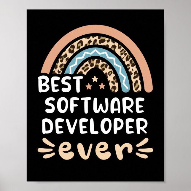 Poster Meilleur développeur de logiciels jamais Leopard R (Devant)