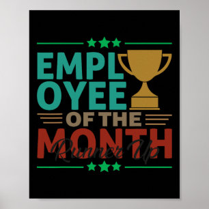 Poster Meilleur Employé Du Mois Runner Up Office