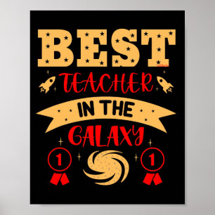 Poster MEILLEUR ENSEIGNANT DANS LA GALAXIE drôle mignon