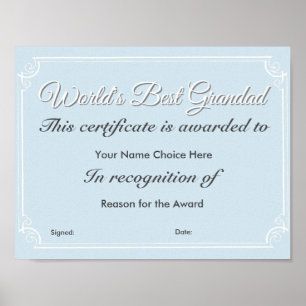 Poster Meilleur Grand-Père du monde